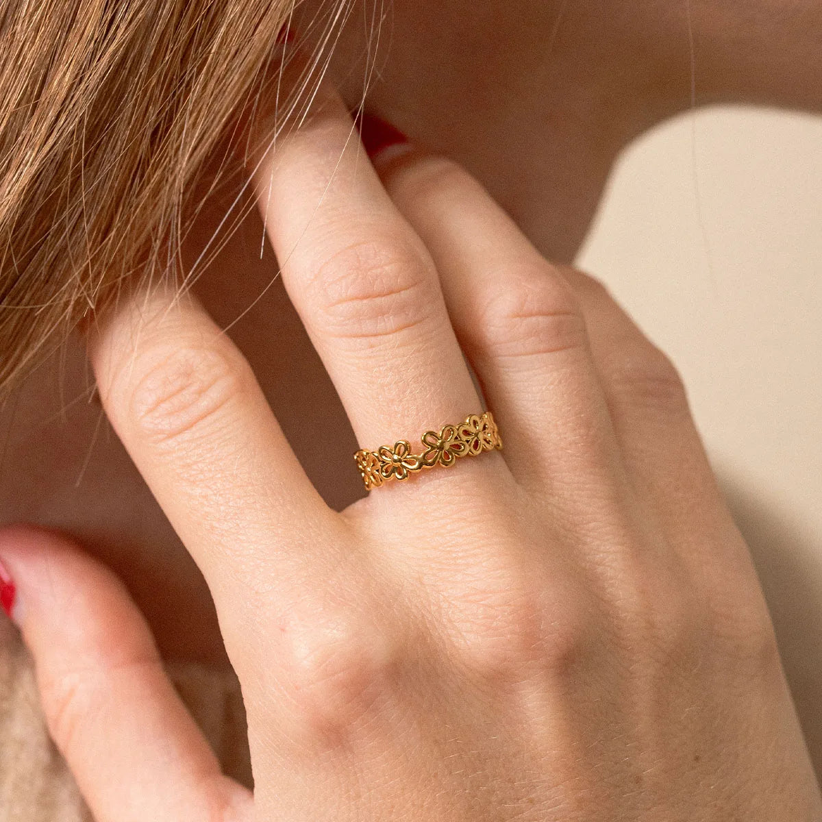 Bague Jade - Doré