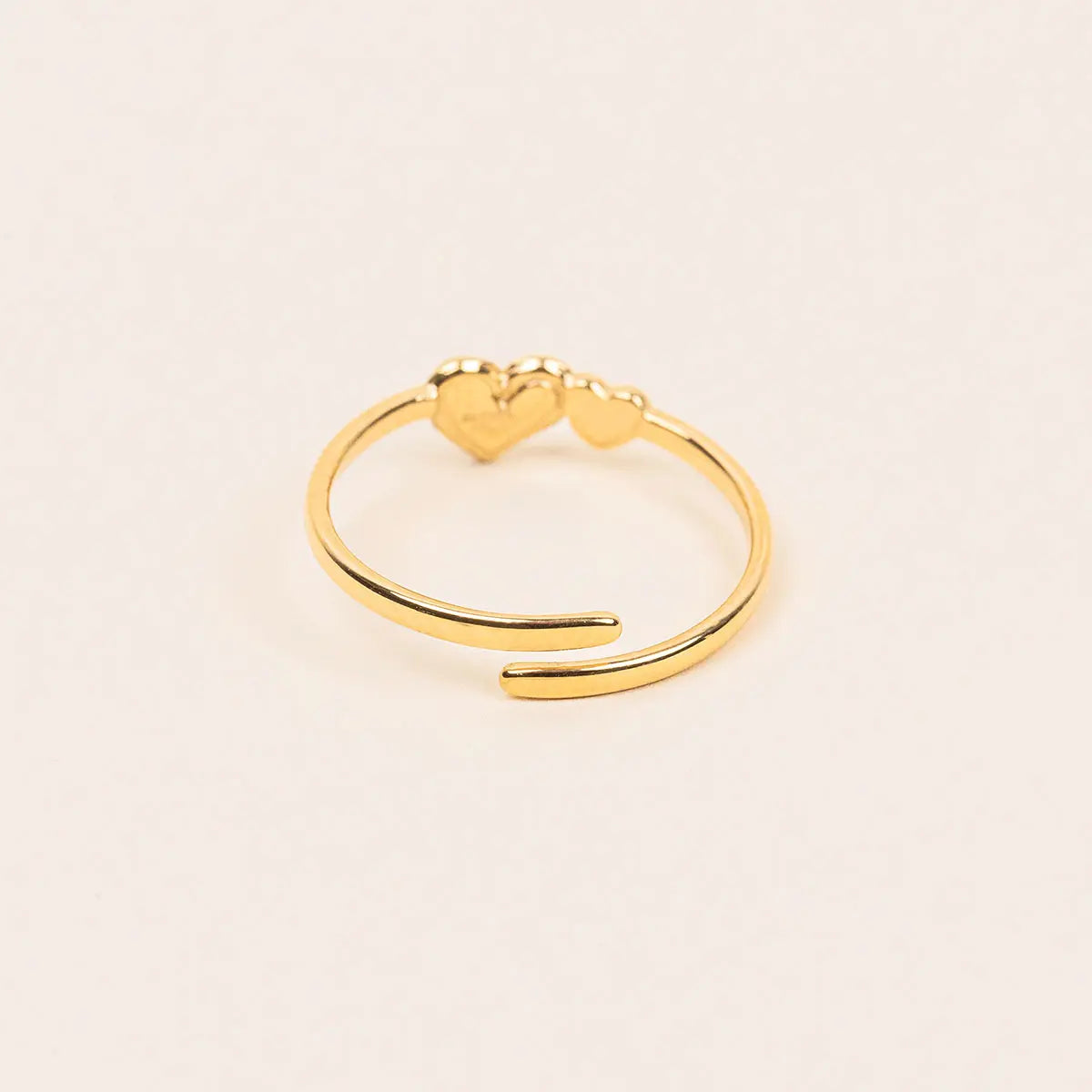 Bague coeur - Capucine - Acier doré
