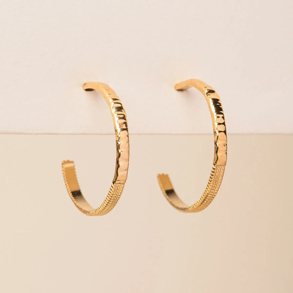 Boucles d'oreilles Ambre - Doré
