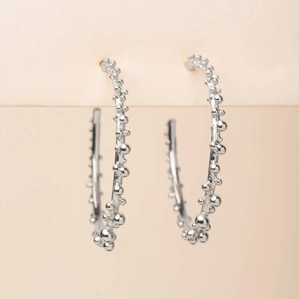 Boucles d'oreilles créoles - Ophélie - Acier