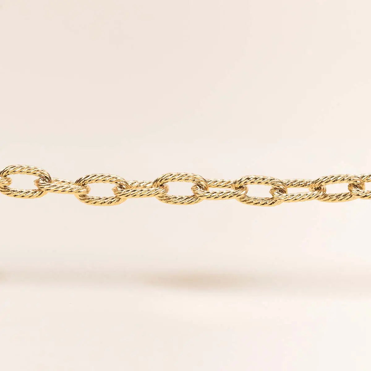 Bracelet maillons torsadés - Delphine - Acier doré