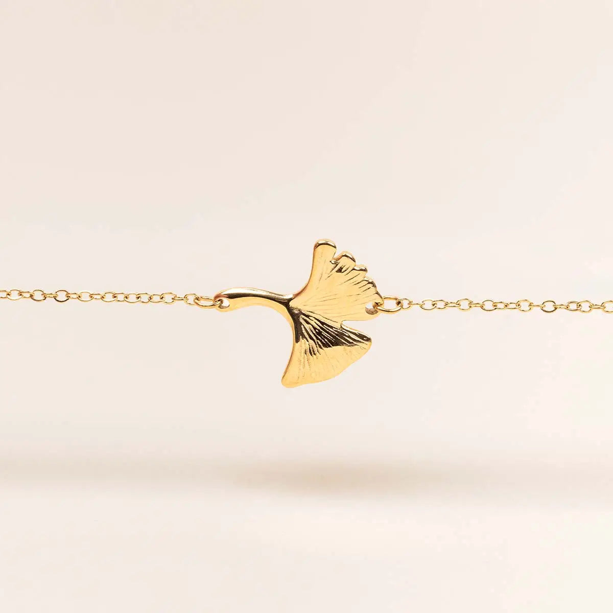 Bracelet Ginkgo - Inès - Acier doré