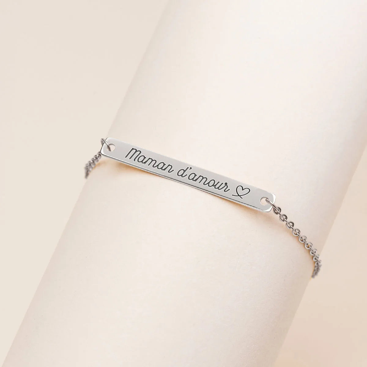Bracelet barre à personnaliser - Acier