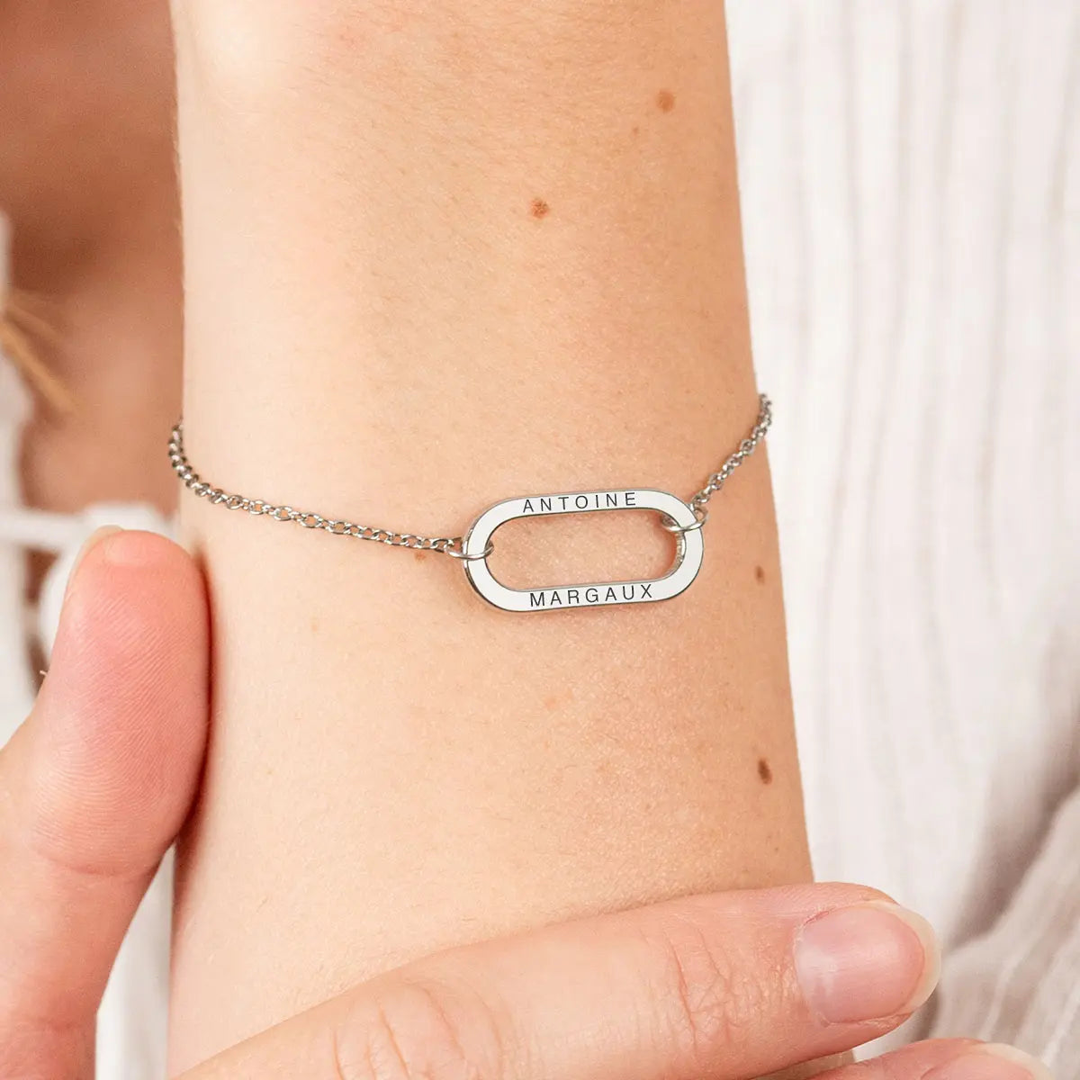 Bracelet maillon et chaine à personnaliser - Acier
