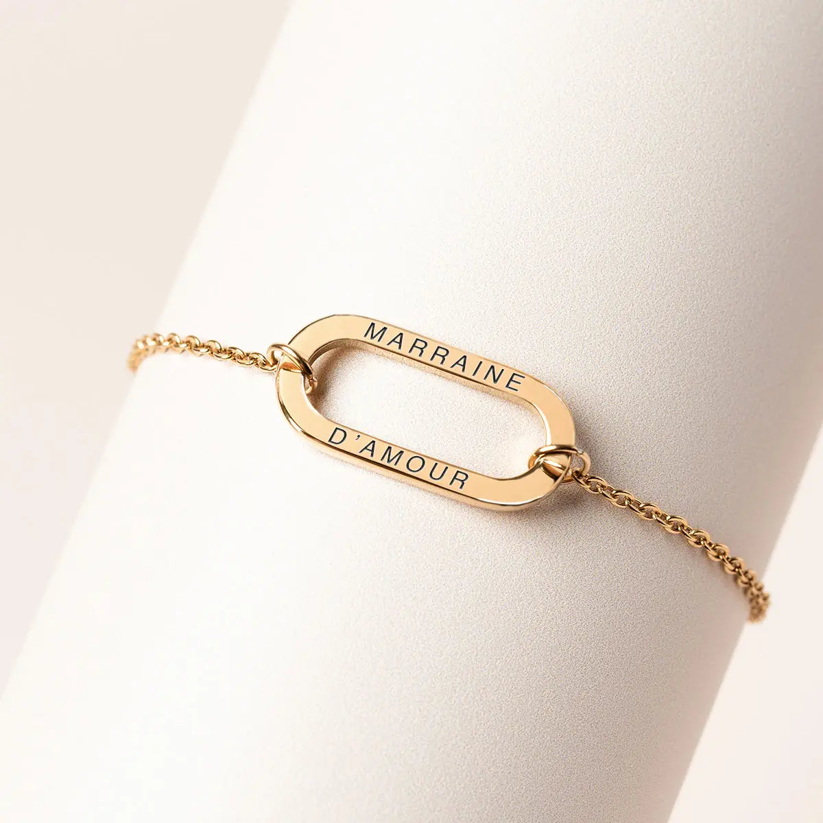 Bracelet maillon et chaine à personnaliser - Doré