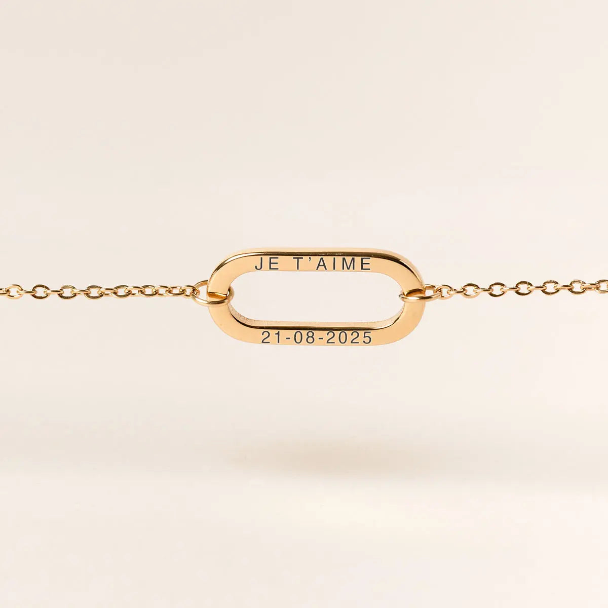Bracelet maillon et chaine à personnaliser - Doré