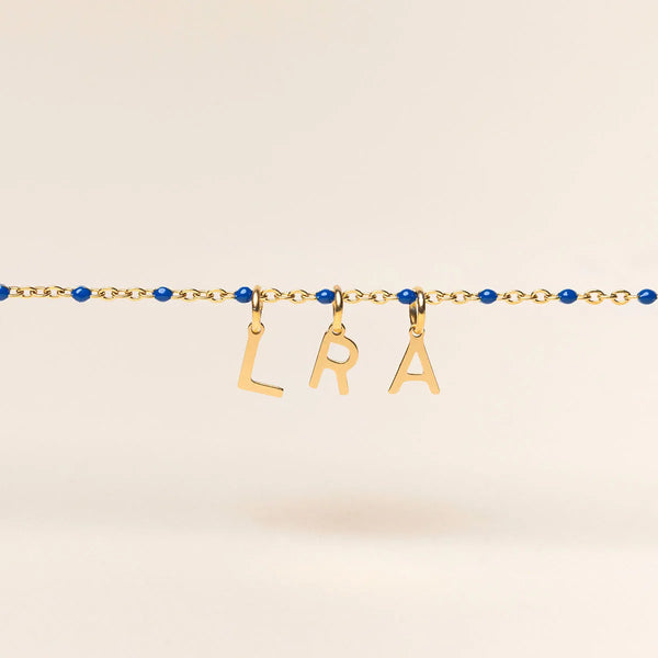 bracelet initiales suspendues