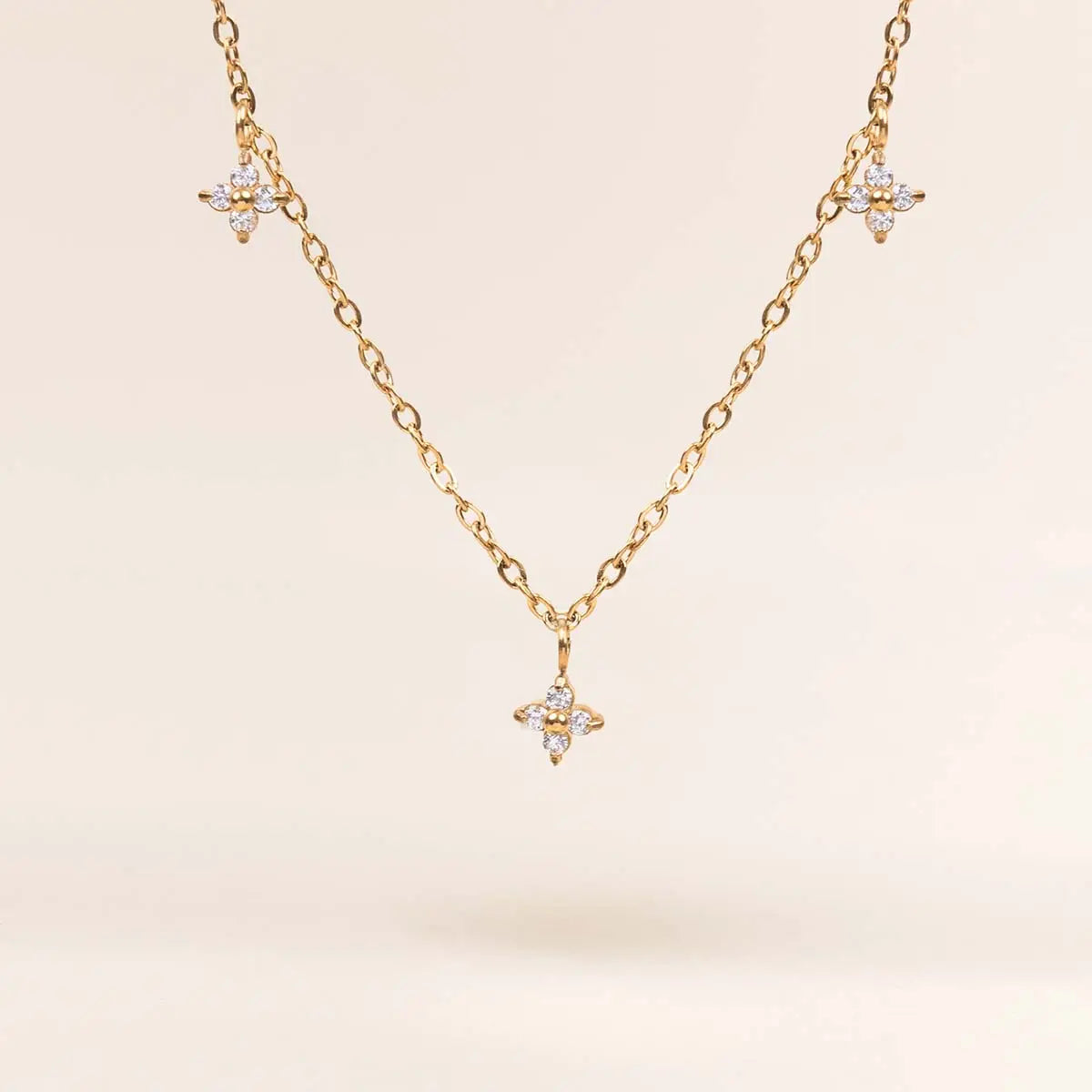 Collier étoiles - Zoé - Acier doré