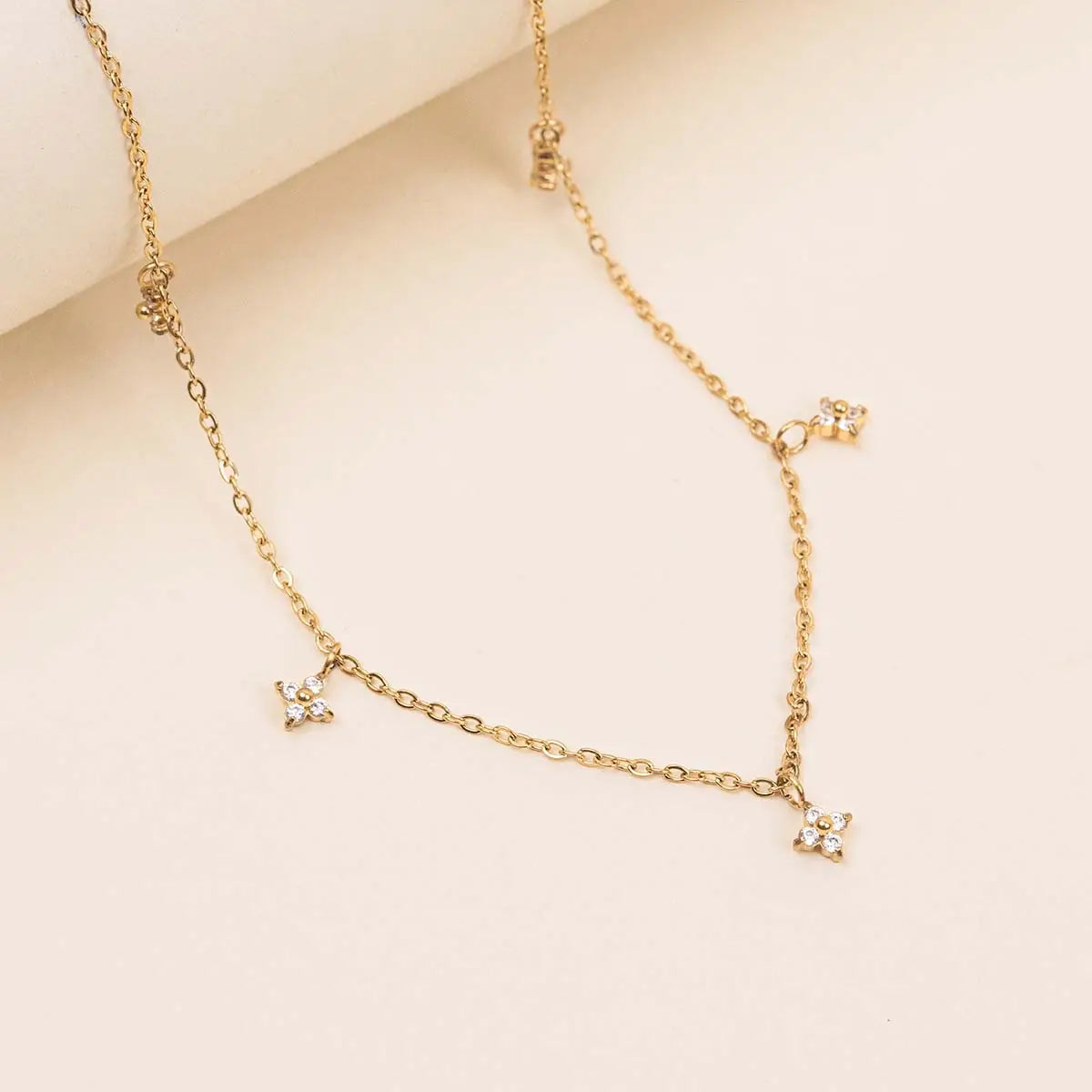 Collier étoiles - Zoé - Acier doré