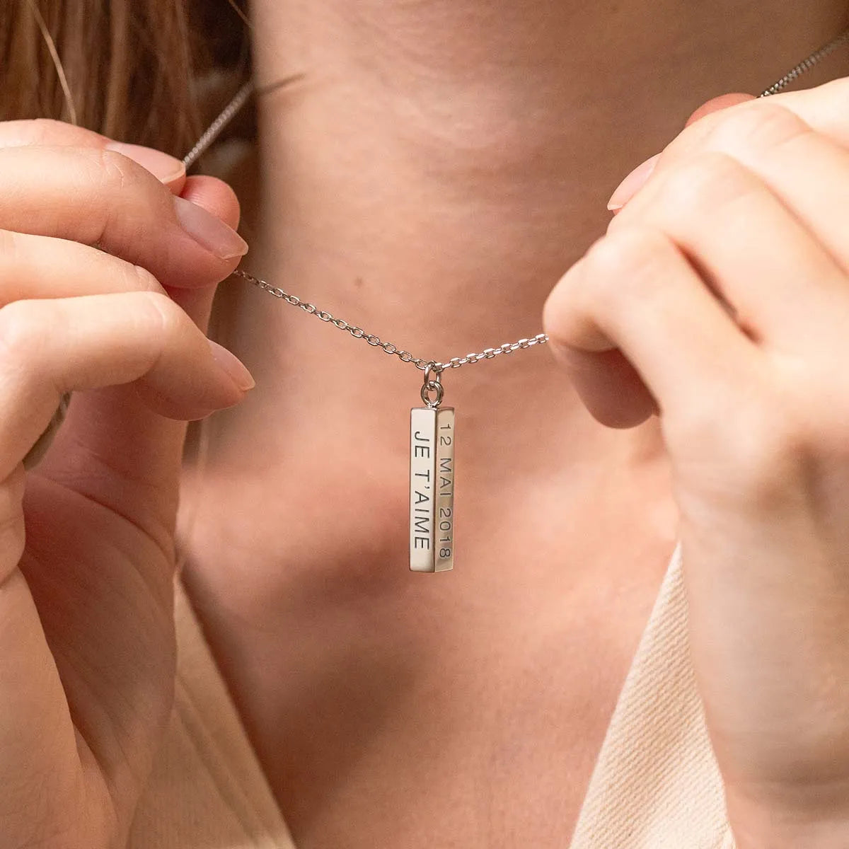 Collier barre à personnaliser - Acier