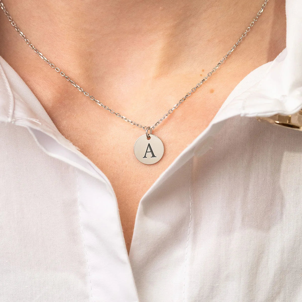 Collier médaille à personnaliser - Acier