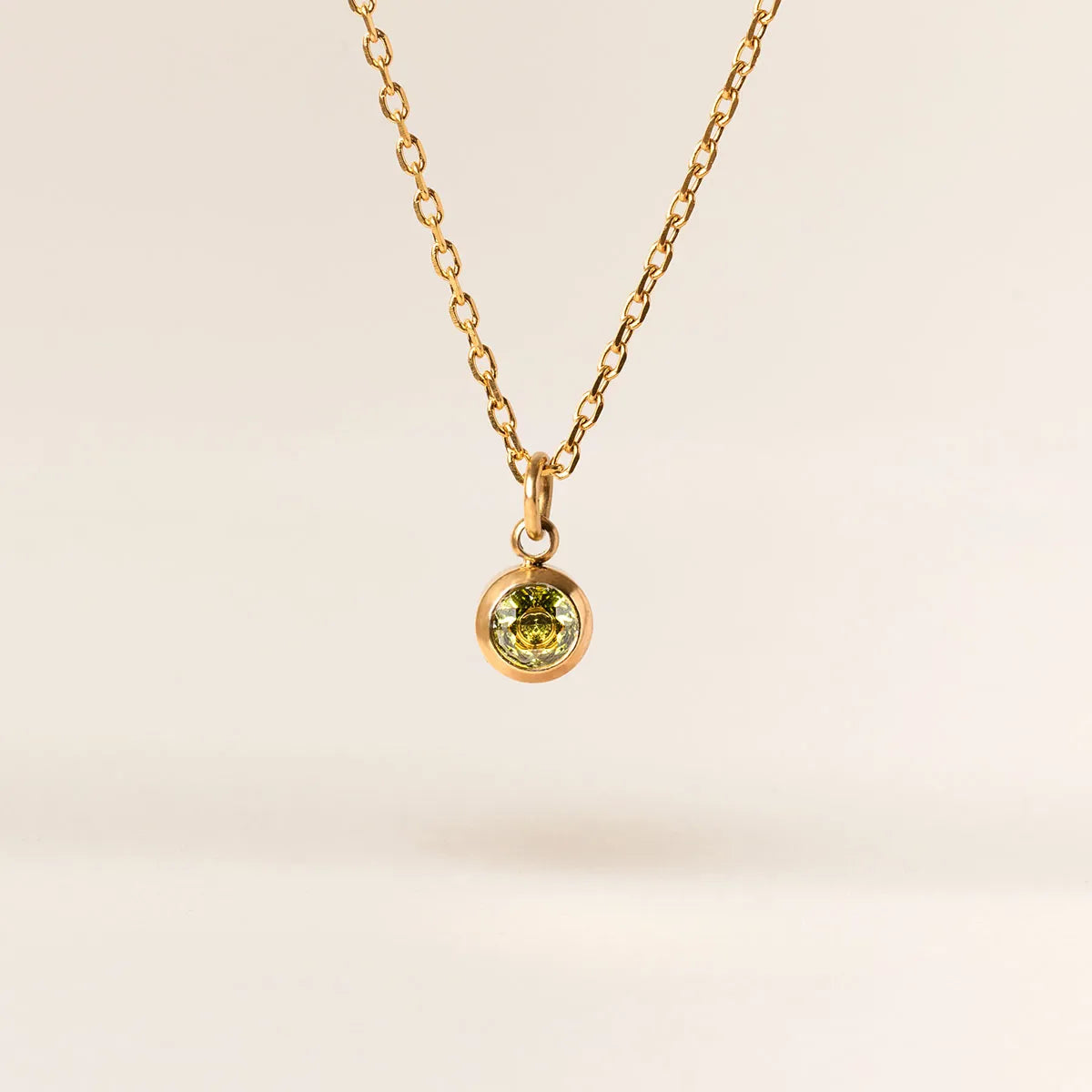 Collier avec pierre de naissance - Doré