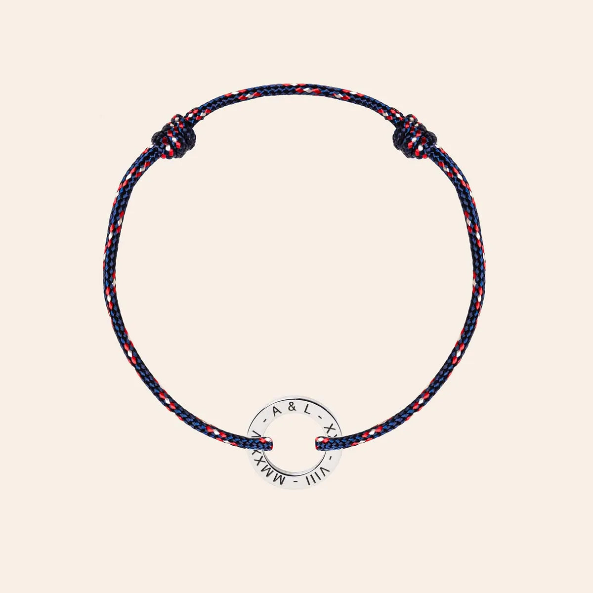 Bracelet femme cordon Cercle à personnaliser - Acier