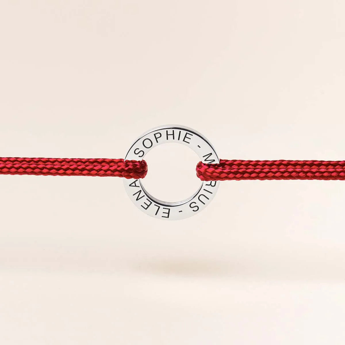 Bracelet cordon Cercle à personnaliser - Acier