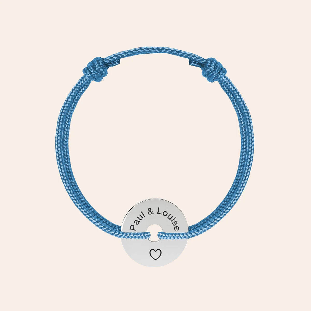 Bracelet femme cordon cible à personnaliser - Acier