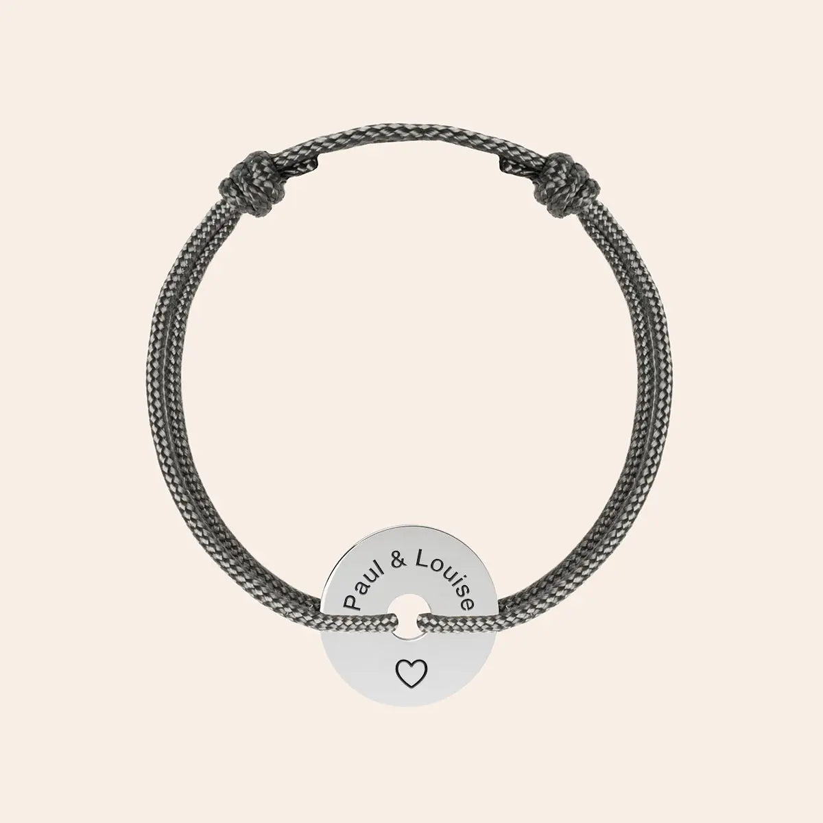 Bracelet cordon cible à personnaliser - Acier