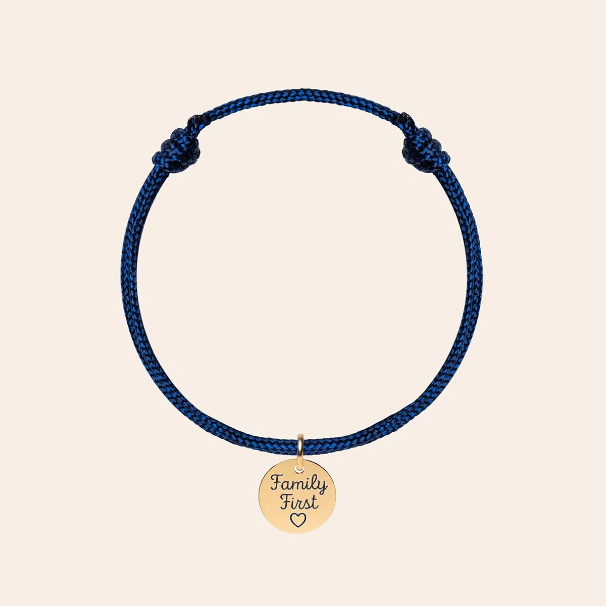 Bracelet femme double cordon Médaille à personnaliser - Doré