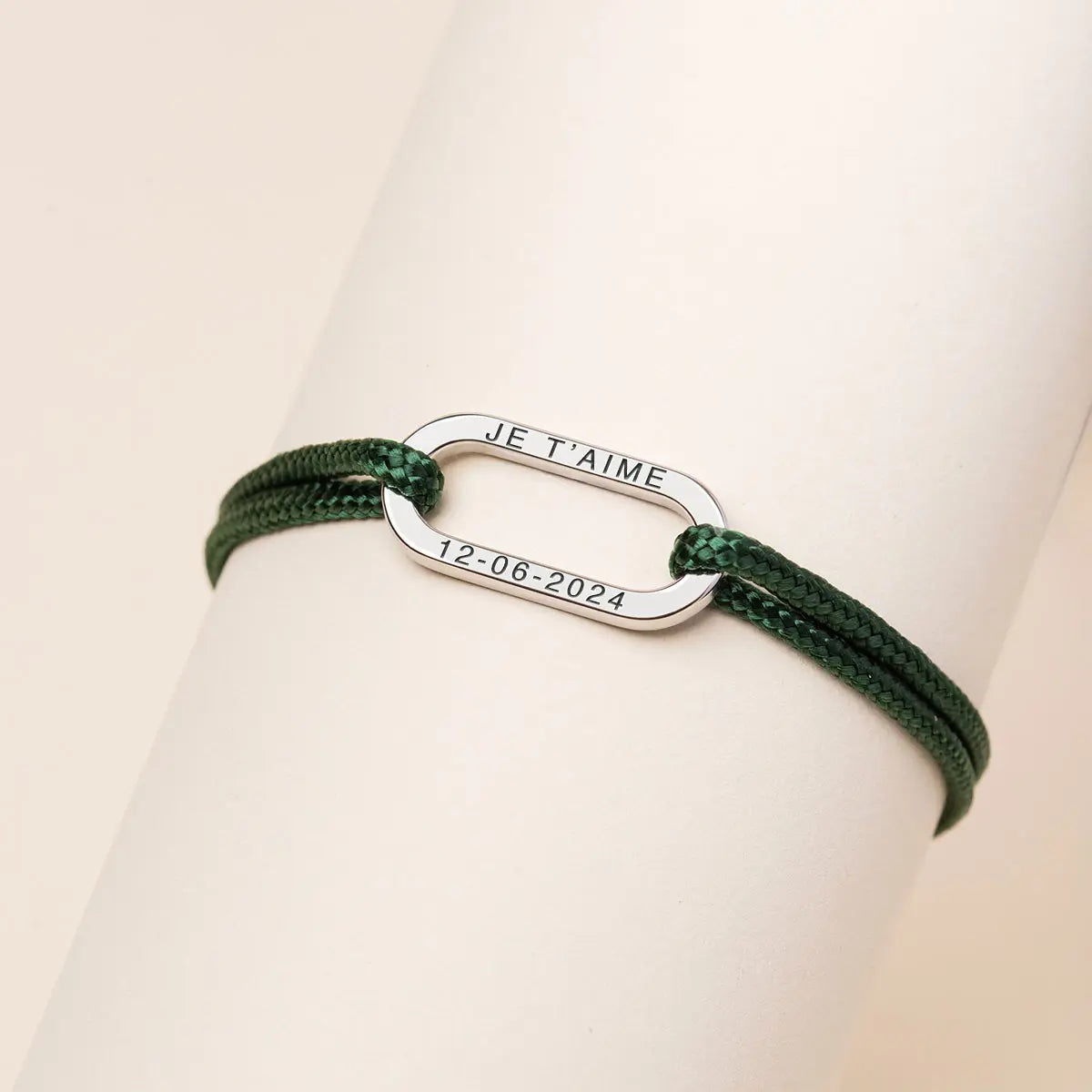 Bracelet cordon maillon à personnaliser - Acier