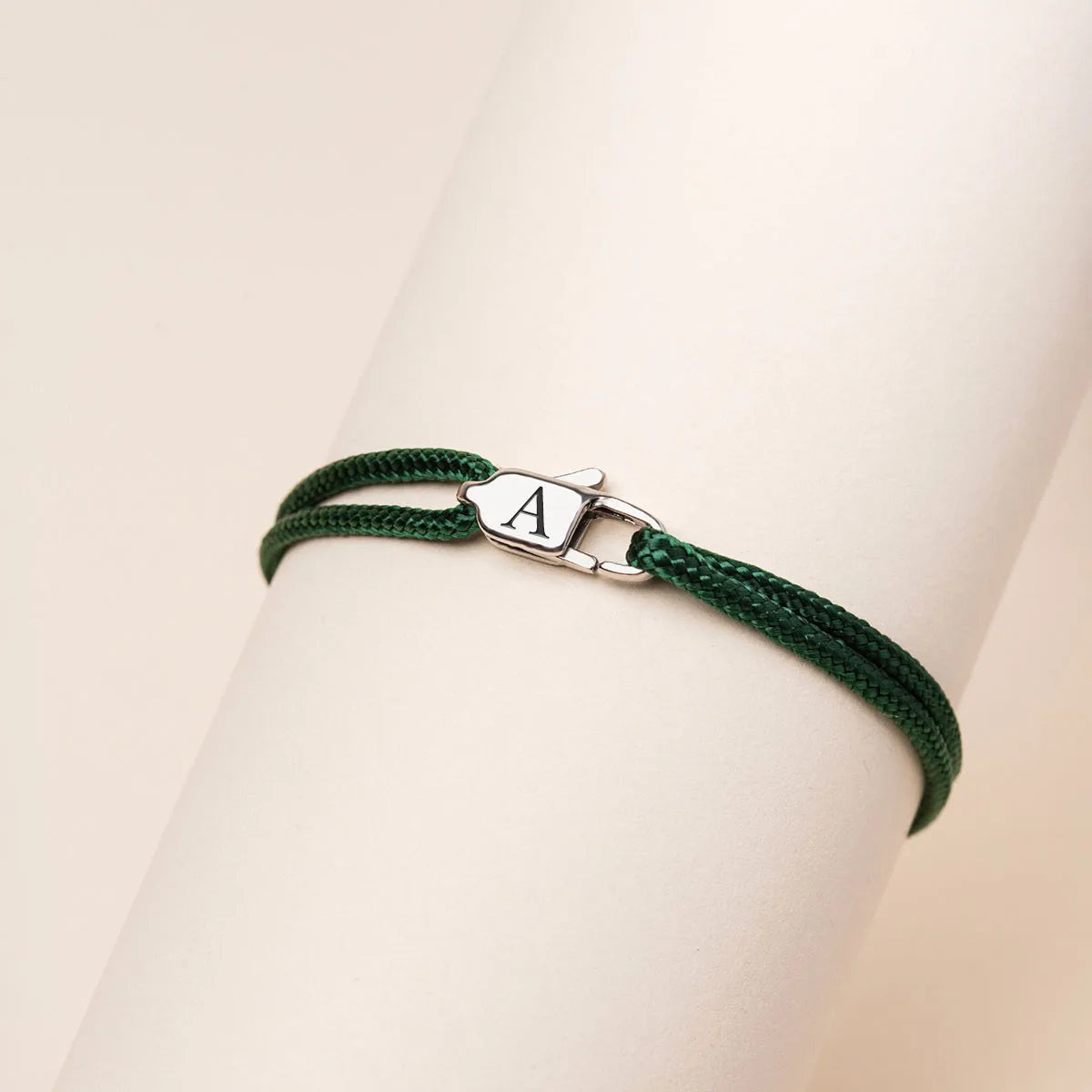 Bracelet femme cordon Mousqueton à personnaliser - Acier