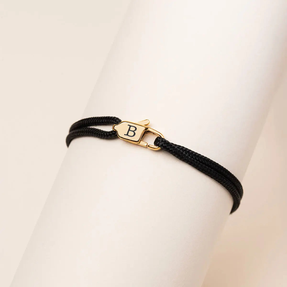 Bracelet cordon Mousqueton à personnaliser - Doré