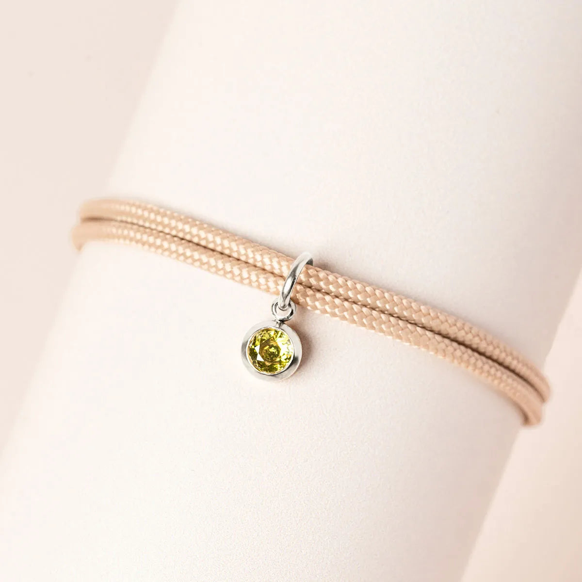 Bracelet femme cordon avec pierre de naissance - Acier