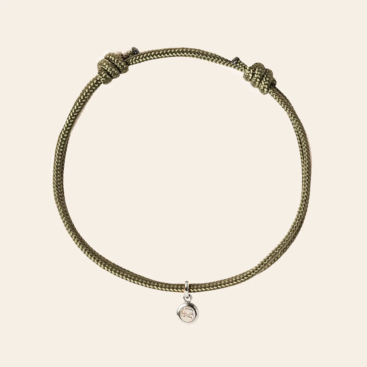 Bracelet femme cordon avec pierre de naissance - Acier