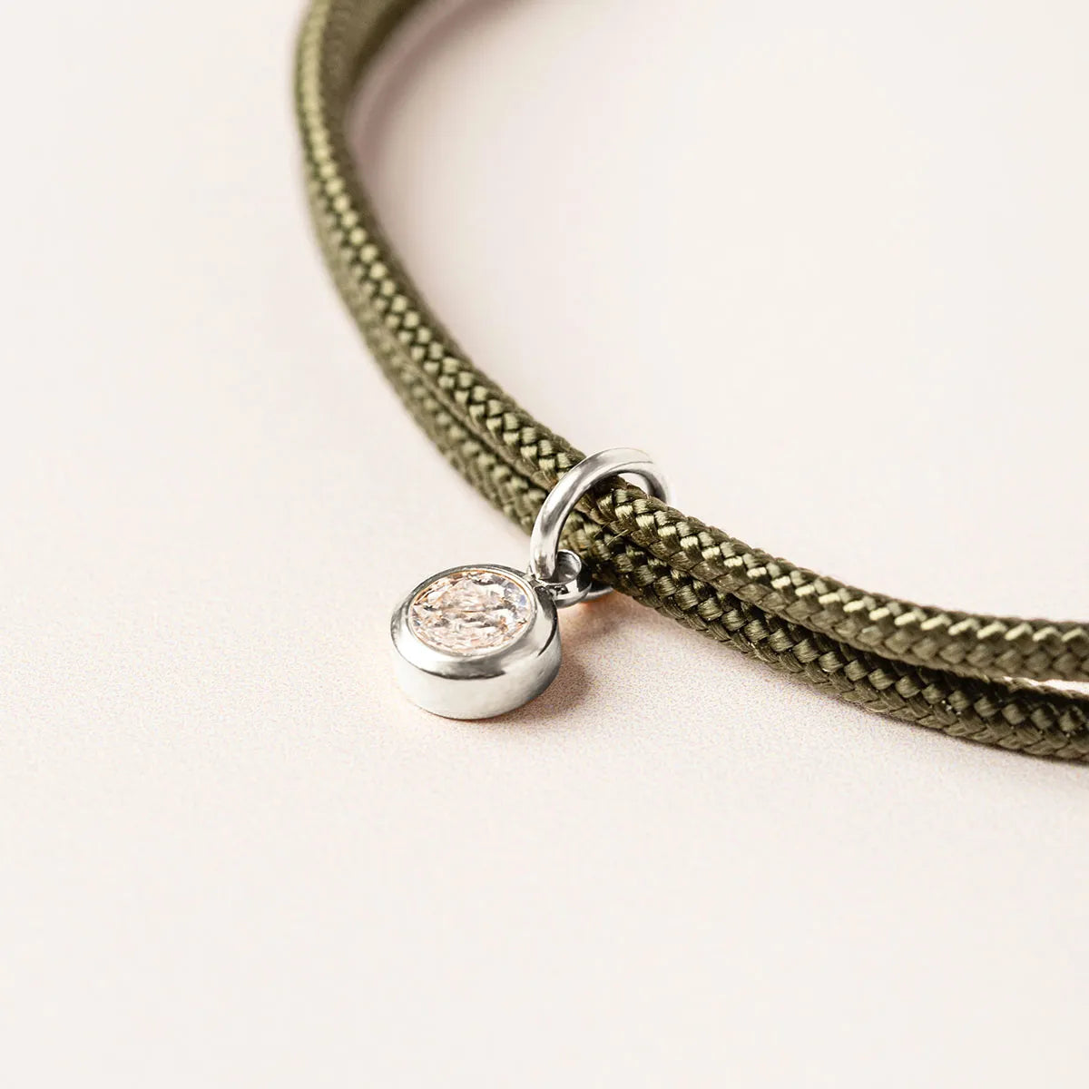 Bracelet femme cordon avec pierre de naissance - Acier