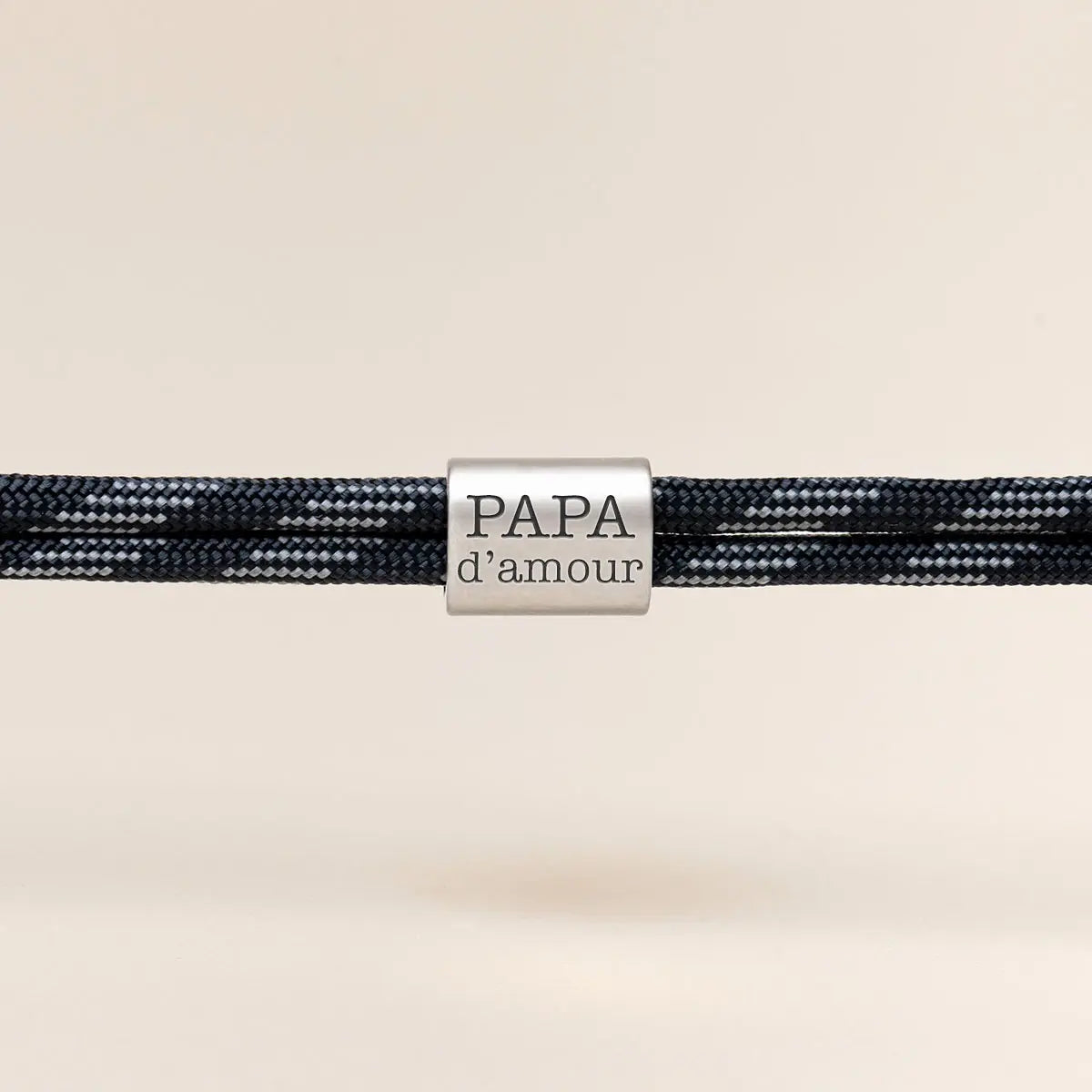Bracelet cordon Plaque à personnaliser - Acier