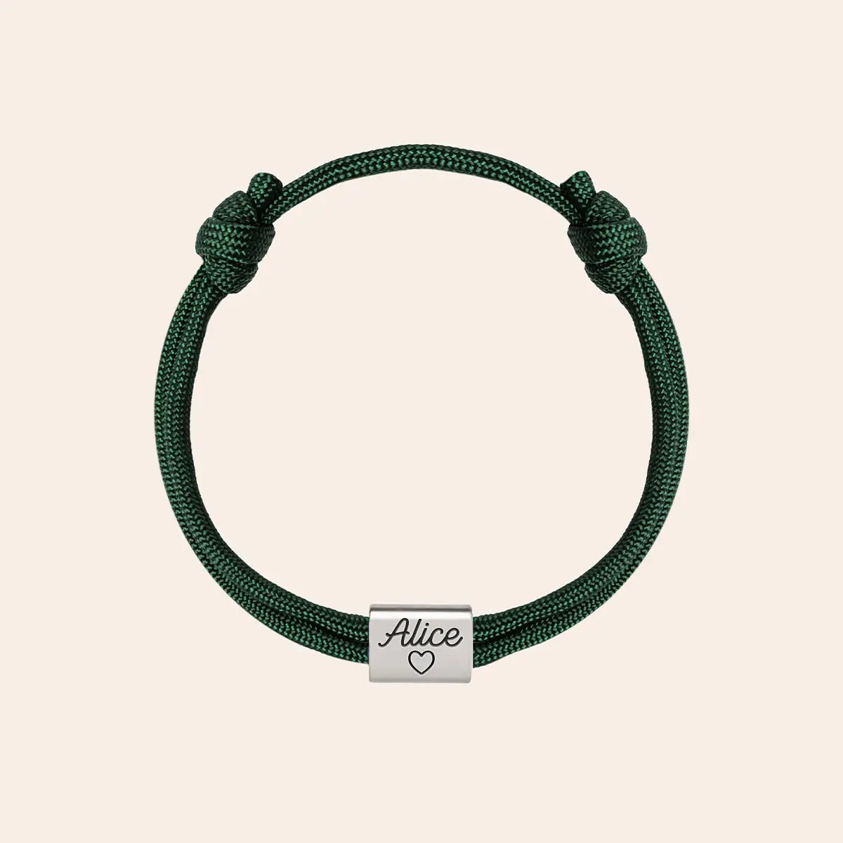 Bracelet cordon Plaque à personnaliser - Acier
