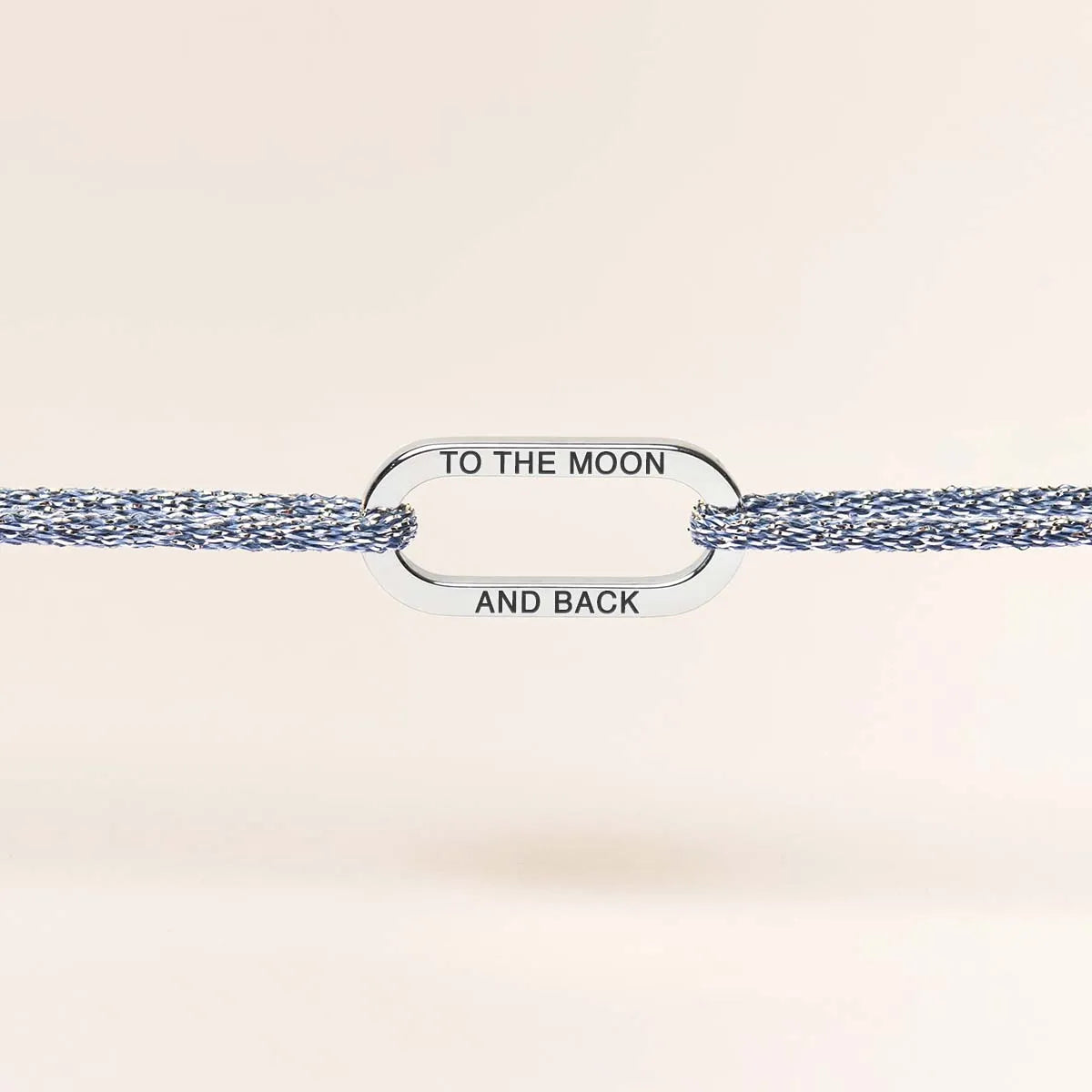 Bracelet femme cordon scintillant maillon à personnaliser - Acier