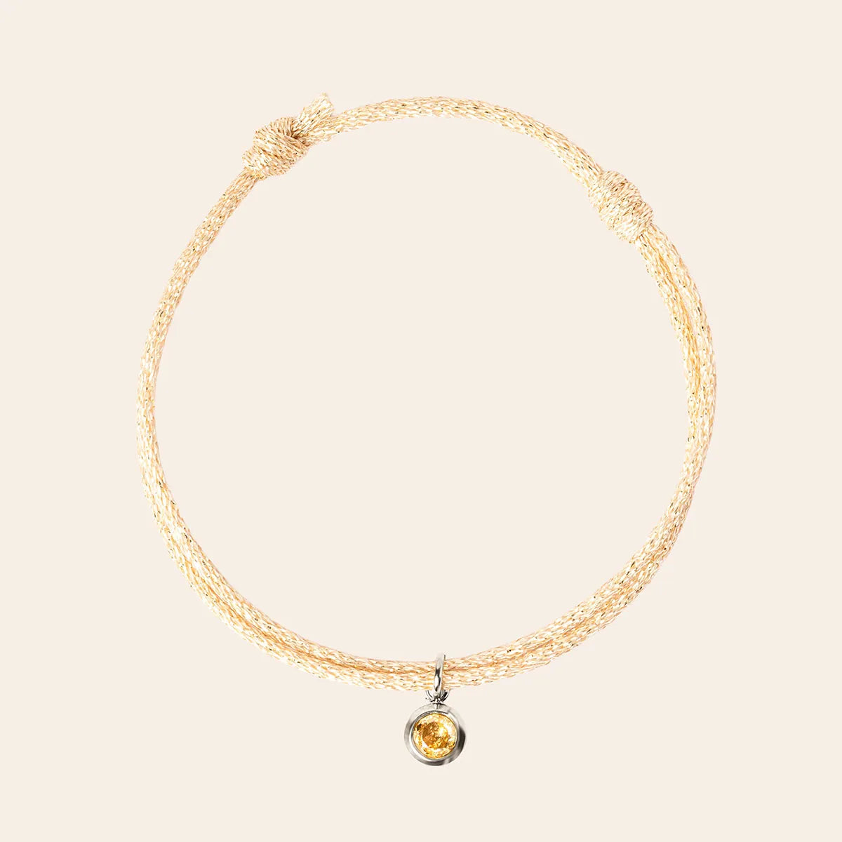 Bracelet femme cordon scintillant avec pierre de naissance - Acier