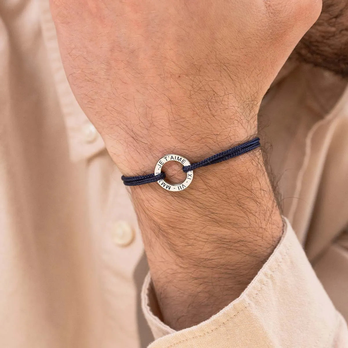 Duo de bracelets cordon Cercle à personnaliser