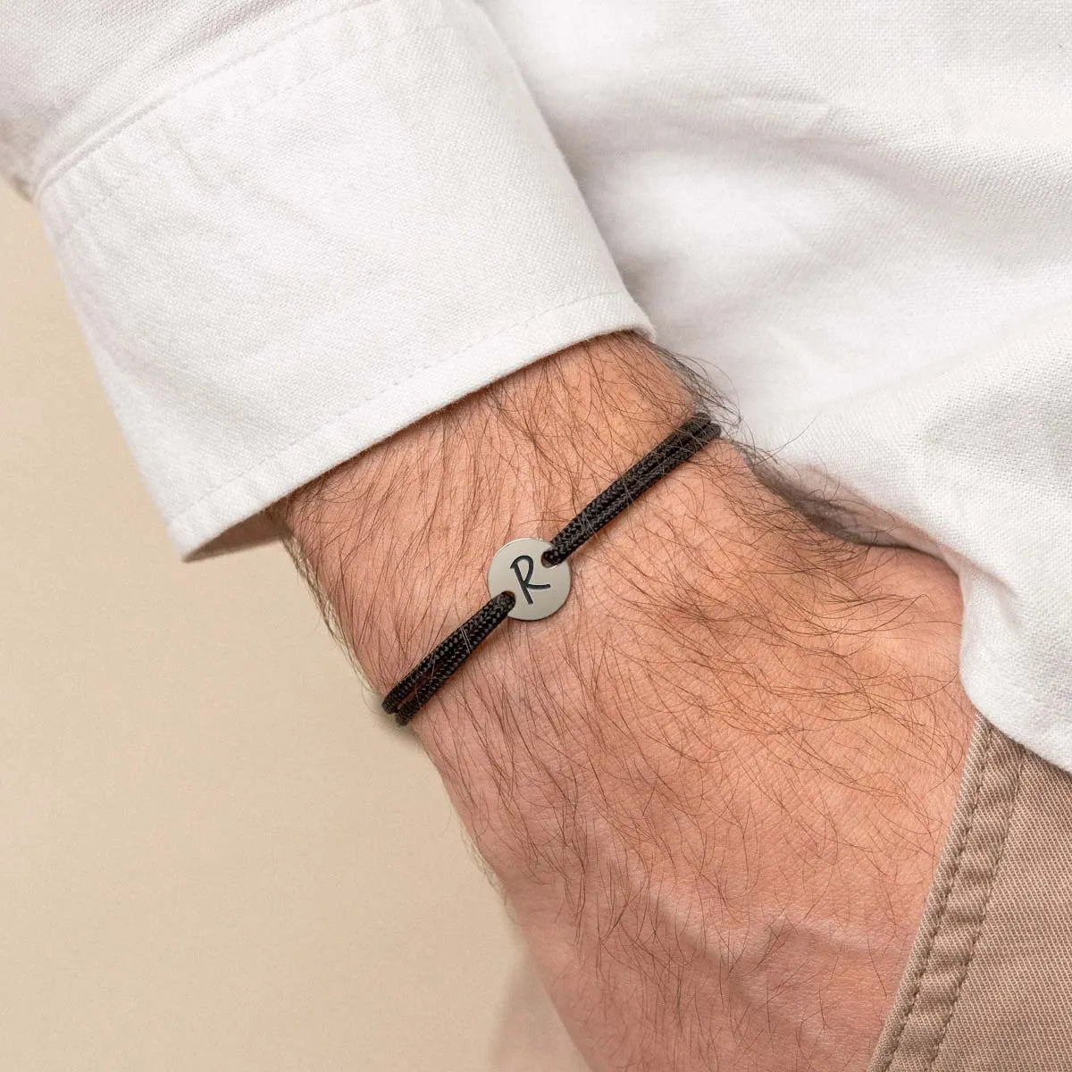 Duo de bracelets cordon Petite Médaille à personnaliser