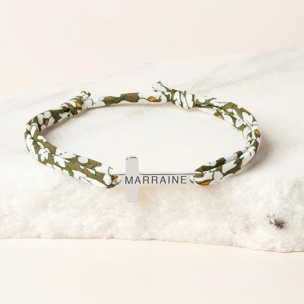 Bracelet Liberty croix à personnaliser - Acier
