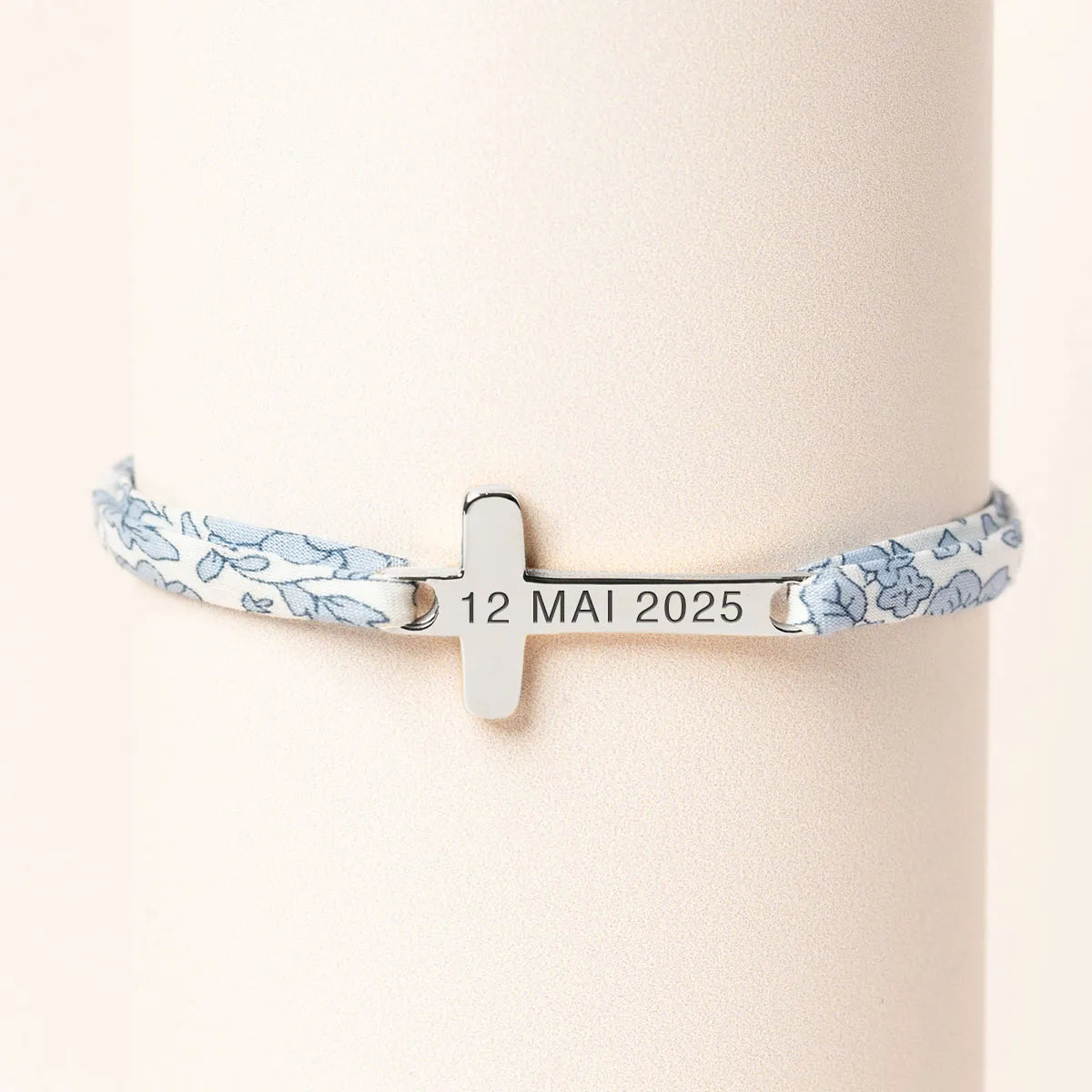 Bracelet Liberty croix à personnaliser - Acier