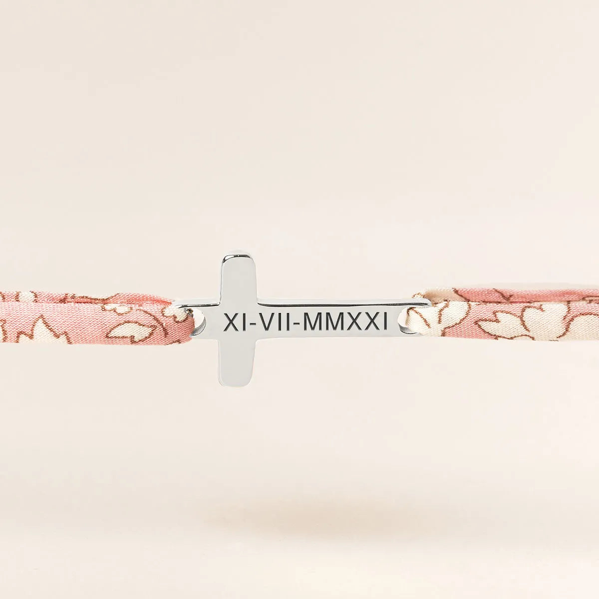Bracelet Liberty croix à personnaliser - Acier