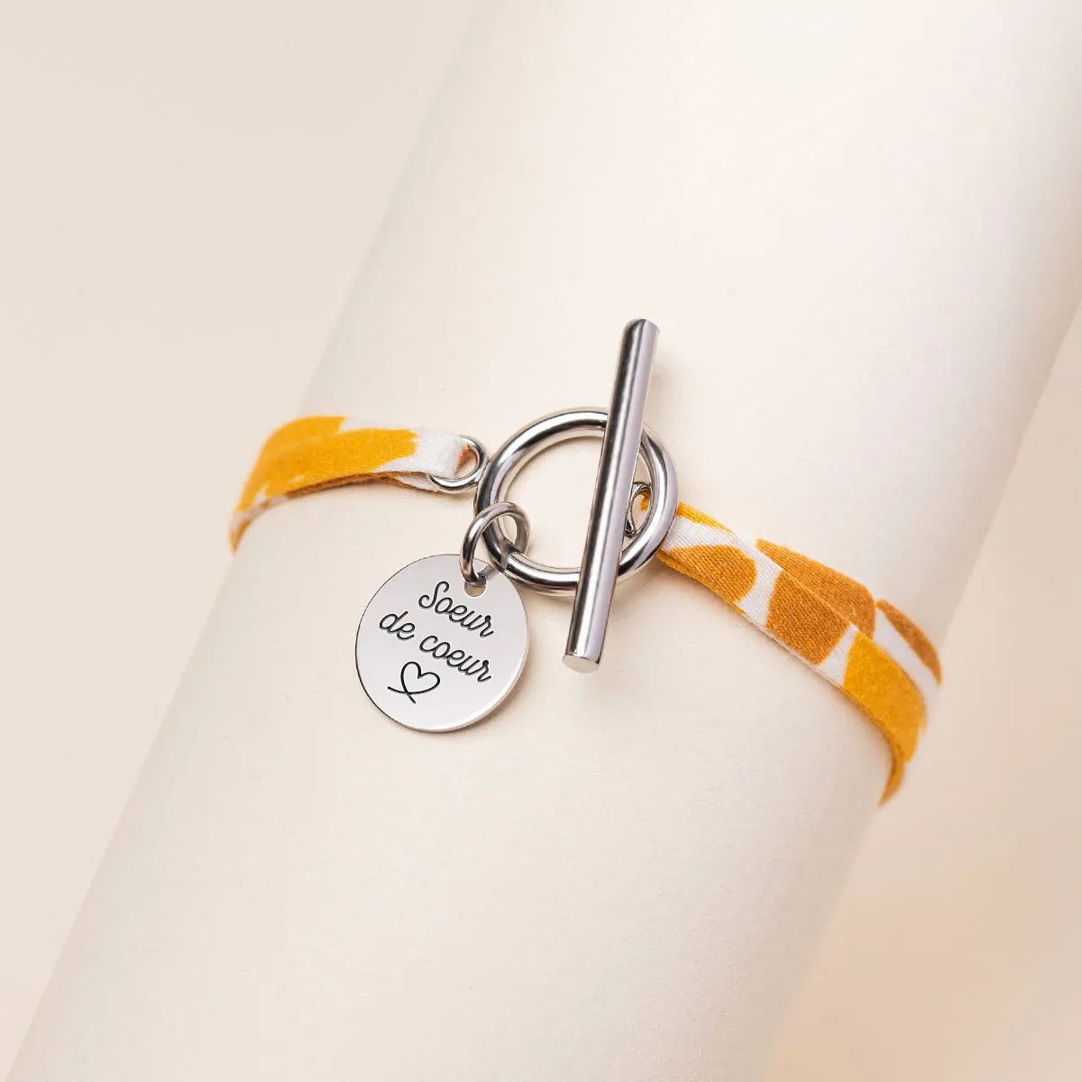 Bracelet Liberty Fermoir et médaille à personnaliser - Acier