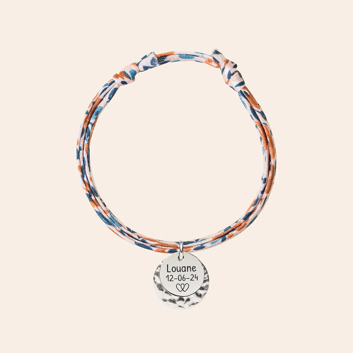 Bracelet Liberty double médailles à personnaliser - Acier