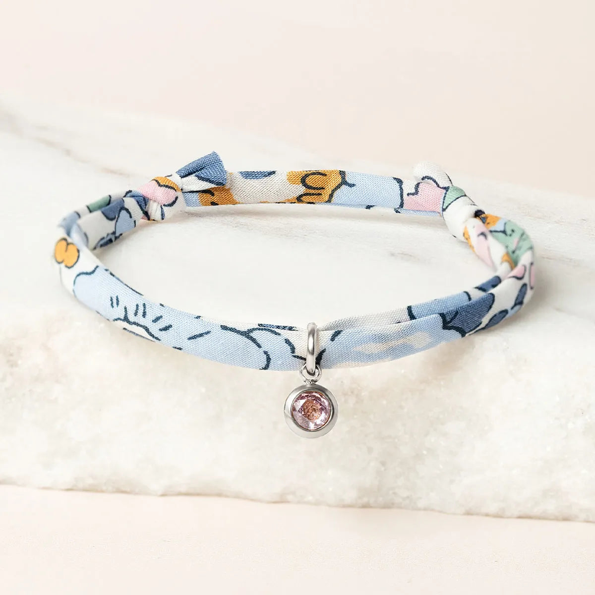 Bracelet Liberty et pierre de naissance - Acier