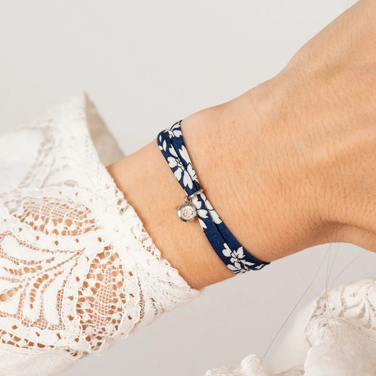 Bracelet Liberty et pierre de naissance - Acier