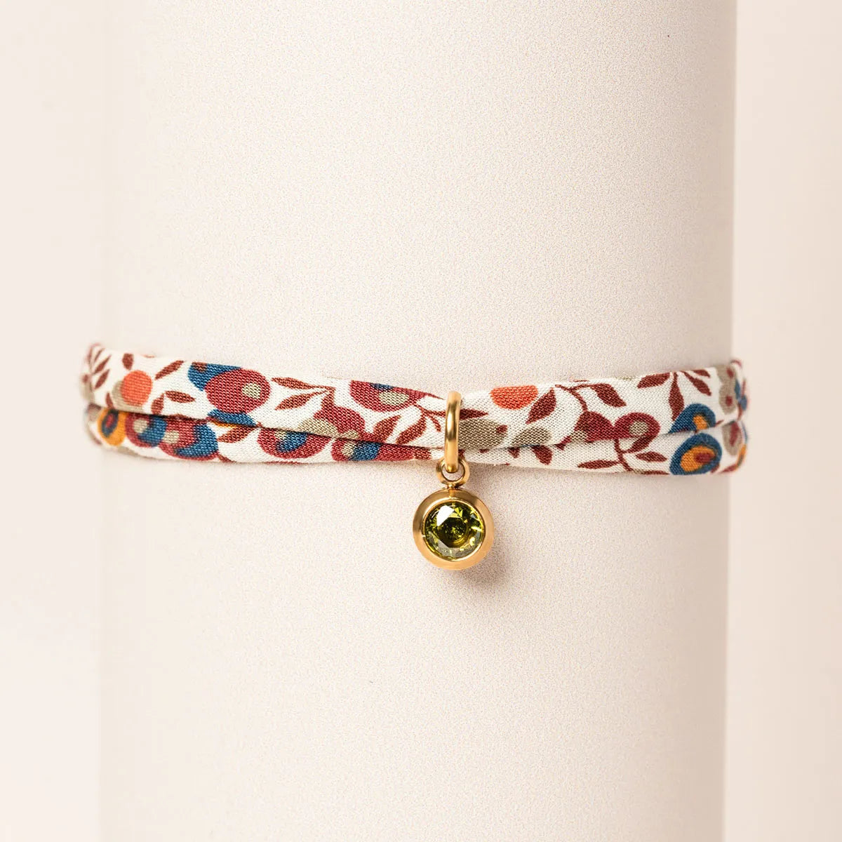 Bracelet Liberty et pierre de naissance - Doré