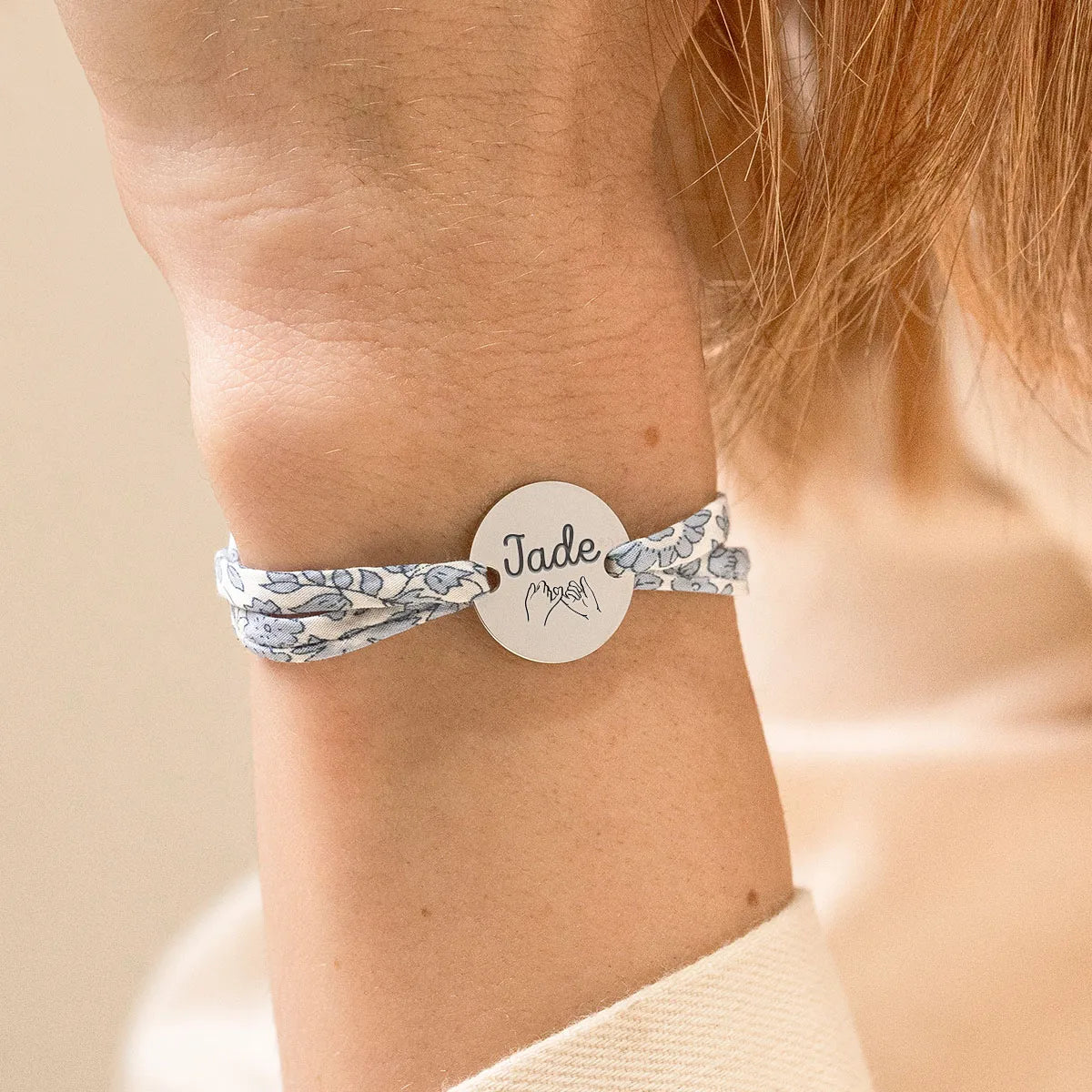Bracelet Liberty médaille à personnaliser - Acier
