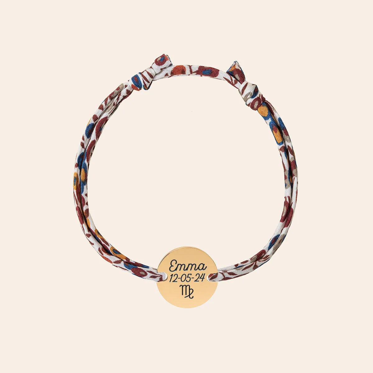 Bracelet Liberty médaille à personnaliser - Doré